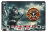 Piratemania Germany 2025 Geocoin Display für 1 Coin